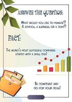 Flyer About Leadership and Business Success vector