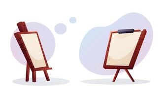 set of easels for creativity and learning vector