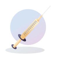 Medical Syringe with a Sharp Needle vector