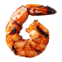 Grilled shrimp top view png