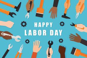Flat illustration of Happy Labor Day vector
