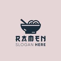 Modern Minimalist Ramen with chopstick Logo vector
