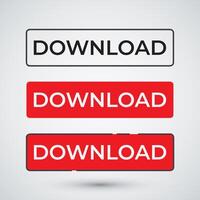 Download button on white background vector