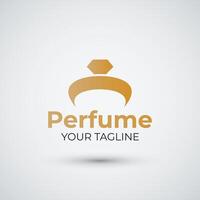 Isolated luxury perfume perfume cosmetic creative Logo design template vector