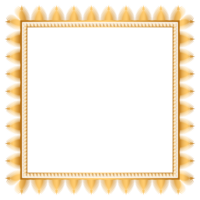Rectangle golden frame border with squire pattern png