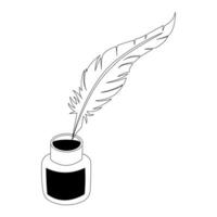 The simplicity of bird feather single-line art highlights the intricate details of a feather, captured in a seamless, unbroken stroke. vector