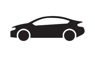 Car monochrome icon set. Simple solid style. vector