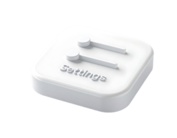 White settings button, digital interface, app control, software customization png