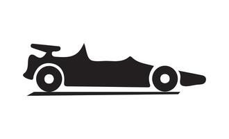 Sport Car Front View Silhouette isolated on white background vector