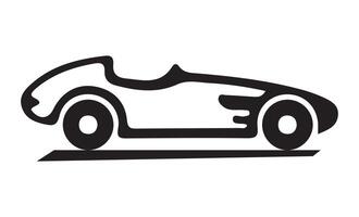 Sport Car Front View Silhouette isolated on white background. Illustration EPS 10 vector