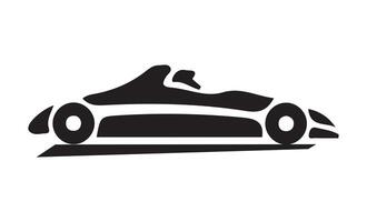 Sport Car Front View Silhouette isolated vector