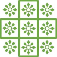 Abstract floral pattern retro green colorful scheme illustration. vector