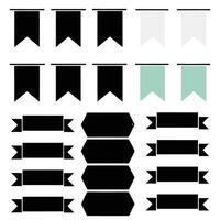 Flat ribbon illustration isolated on white background. Ribbons set collection vector