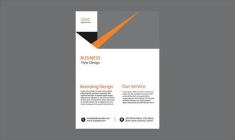 This is a business flyer design with a sleek and professional layout vector