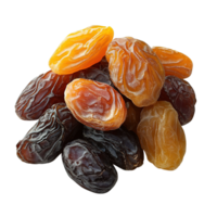 Plump Juicy Dried Dates with Apricots Isolated on Transparent Background png