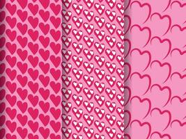 Heart seamless pattern illustration. Love heart pattern background with red heart lines. vector