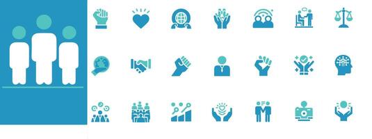 Editable People Icon Set perfect for social impact, diversity, teamwork, and community projects. Scalable and modern vector