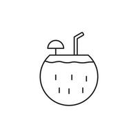 coconut drink icon with white background vector
