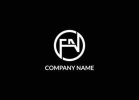 Alphabet letters or Initials. Monogram logo FN, F and N or NF vector