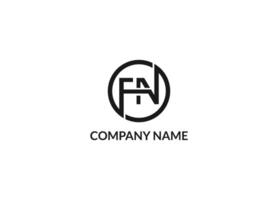 Alphabet letters or Initials. Monogram logo FN, F and N. Creative FN or NF vector
