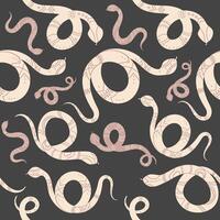 Boho Style Snake Pattern with Abstract Tribal Designs.Perfect for textile design, wallpapers, boho-style projection, and digital prince. illustration vector