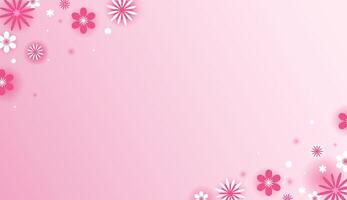 Delicate Pink Background with Abstract Flowers and Space for Text creating a gentle and elegant design. illustration, perfect for invitations, banner, web, greeting cards, and seasonal designs vector
