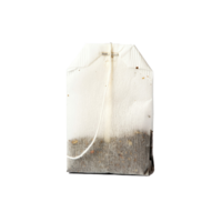 A tea bag with a white string on it, isolated png