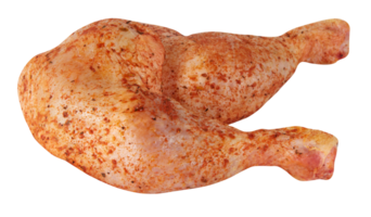 Baked fresh chicken thighs with sauce cut out isolated transparent background png