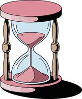 an hourglass with sand on a white background vector
