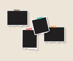 Pictures or photos frame collage. comics page grid layout abstract photo frames vector
