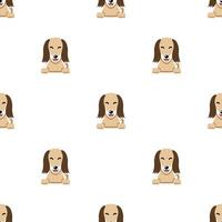 cartoon character cute afghan hound dog seamless pattern background for design. vector