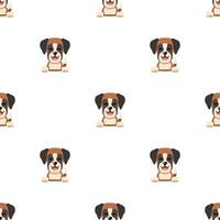 cartoon character cute boxer dog seamless pattern background for design. vector