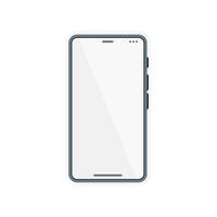 smartphone with blank screen on white background vector