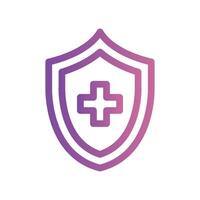 A simple icon on the theme, medical shield vector