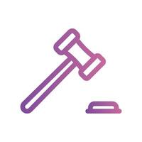 A simple icon for the theme, judicial gavel vector