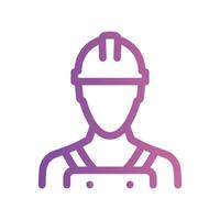 A simple icon for the theme, helmeted worker vector