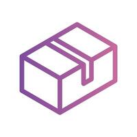 A simple icon on a theme, box sealed with duct tape vector