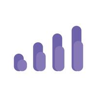 Simple icon mobile network indicator, simple illustration vector
