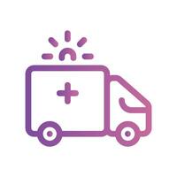 A simple icon for the theme, ambulance and priority signaling vector