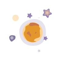 Simple icon mars, simple illustration vector