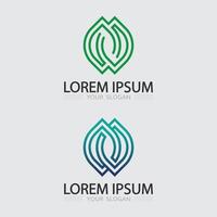 nature icon and green logo design tree and leaf vector