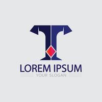 letter T logo image and font T design graphic style vector