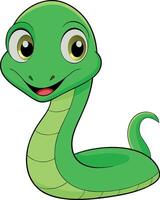 Smiling Cartoon Snake Fun and Friendly Reptile Drawing vector