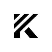 Letter Fk or Kf creative shape unique abstract monogram initial logo vector