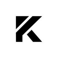 Letter Kt with modern shaped unique abstract initial monogram business logo vector