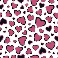 Heart pattern with leopard shapes vector