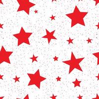 Red big stars seamless pattern vector