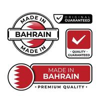 Badge bundle made in Bahrain label icon emblem isolated on white background vector