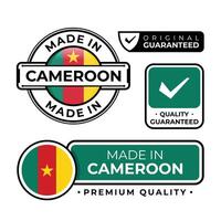 Badge bundle made in Cameroon label icon emblem isolated on white background vector