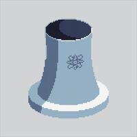Pixel art illustration Cooling Tower. Pixelated Nuclear Tower. Nuclear Cooling Tower Power Icon pixelated for the pixel art game and icon for website and game. old school retro. vector